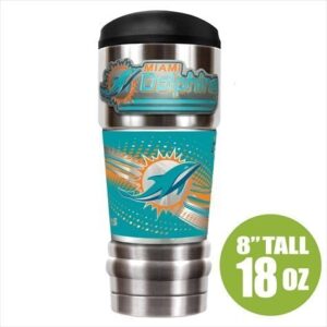Miami Dolphins Insulated 18oz Stainless Travel Mug