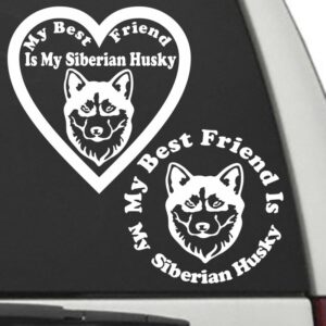 Siberian Husky – My Best Friend Is My Dog Decal