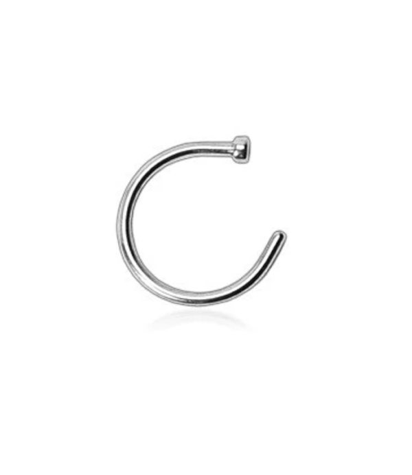 Flat Back Nose Ring Stainless Steel 20g - Sunburst Reflections