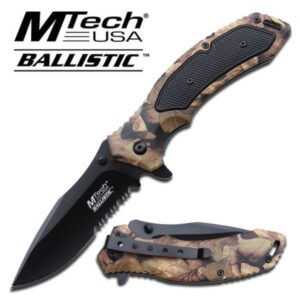 M Tech Camo with Black Inset Easy Open Knife