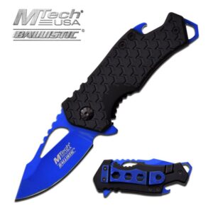 M Tech Easy Open Black Handle with Blue Blade Knife