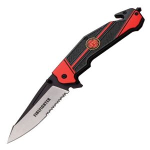 M Tech Fire Department Two Tone Easy Open Knife