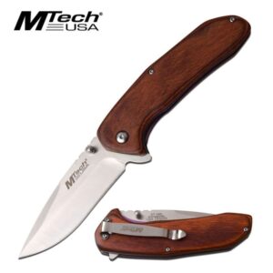 M Tech All Wood Handle Pocket Knife