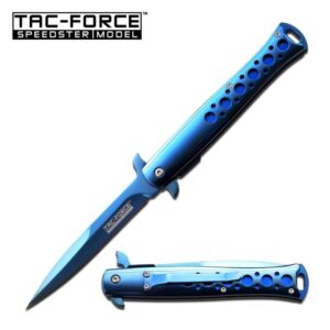 Tac-Force Vibrant Blue with Holes Stiletto