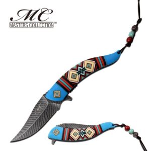 Native American Design on Turquoise Pocket Knife