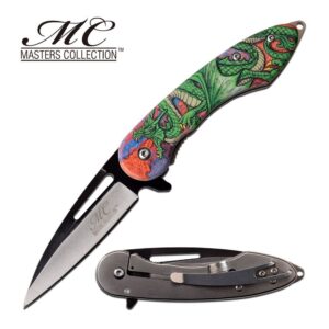 Dragon Green Coiled Spewing Fire Pocket Knife