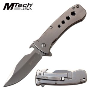 High Polished Chrome with Decorative Holes Knife