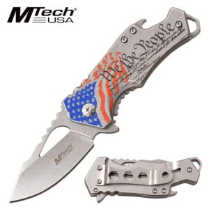 The US Constitution and Flag Are Featured on Knife