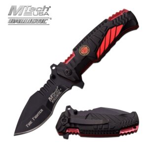 Fire Fighter Red and Black Pocket Knife