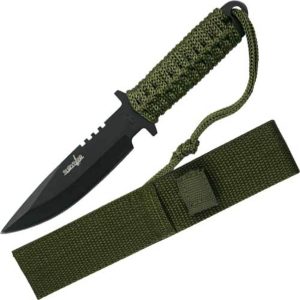 Fixed Blade Cord Wrapped Handle with Sheath