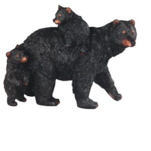 Mother Bear with 2 Cubs Out Walking Figurine