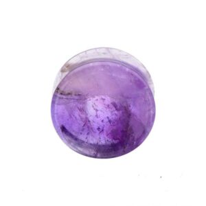 Plugs Pair of Amethyst Stone Double Flare