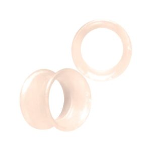 Pair of Tunnels in Peach Tone with Double Flare