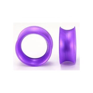 Pair of Tunnels in Purple Squishy Silicon  0g, 00g