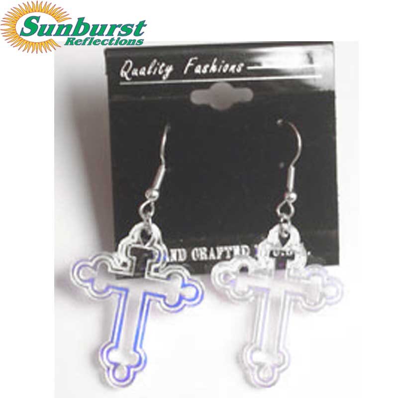 Cross Botonee Budded Trefoil Earring