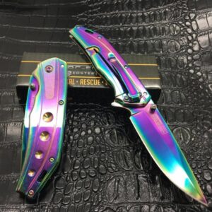 Rainbow Spring Assisted Pocket Knife