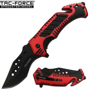 Red & Black Easy Open Knife